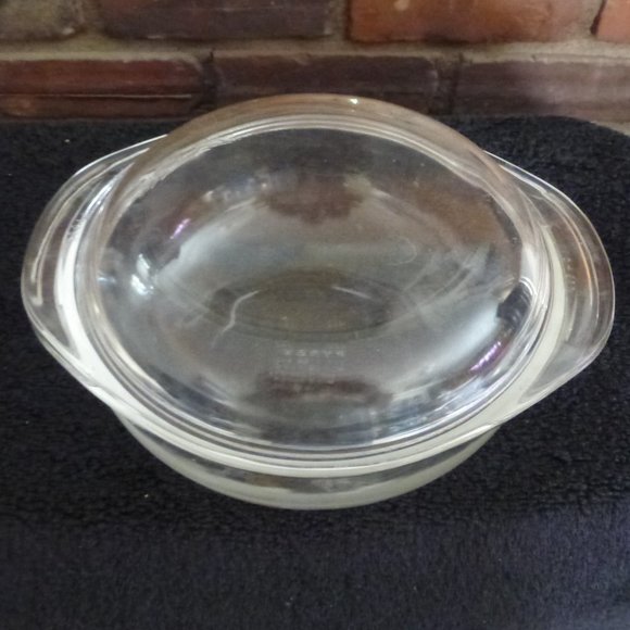 Pyrex Vintage 1.5 QT #023 Clear Glass Casserole Bowl Dish with Glass Lid - Picture 2 of 8